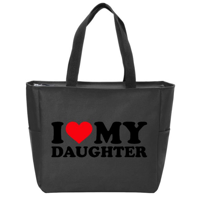 I Love My Daughter Zip Tote Bag