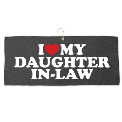 I Love My Daughter In Law Large Microfiber Waffle Golf Towel