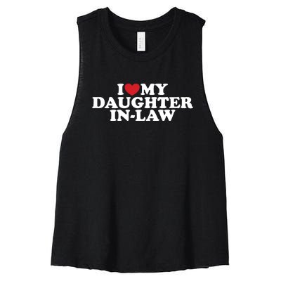 I Love My Daughter In Law Women's Racerback Cropped Tank