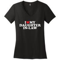 I Love My Daughter In Law Women's V-Neck T-Shirt