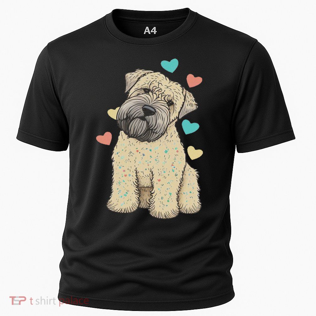 I Love My Soft Coated Wheaten Terrier Dog Valentines Heart Performance Shirt