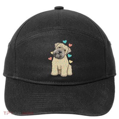 I Love My Soft Coated Wheaten Terrier Dog Valentines Heart 7-Panel Snapback Hat