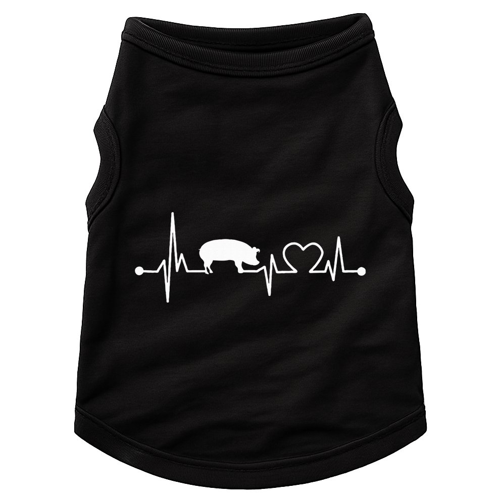 I Love My Pig Heart Valve Ekg Heartbeat Funny Gift Doggie Tank