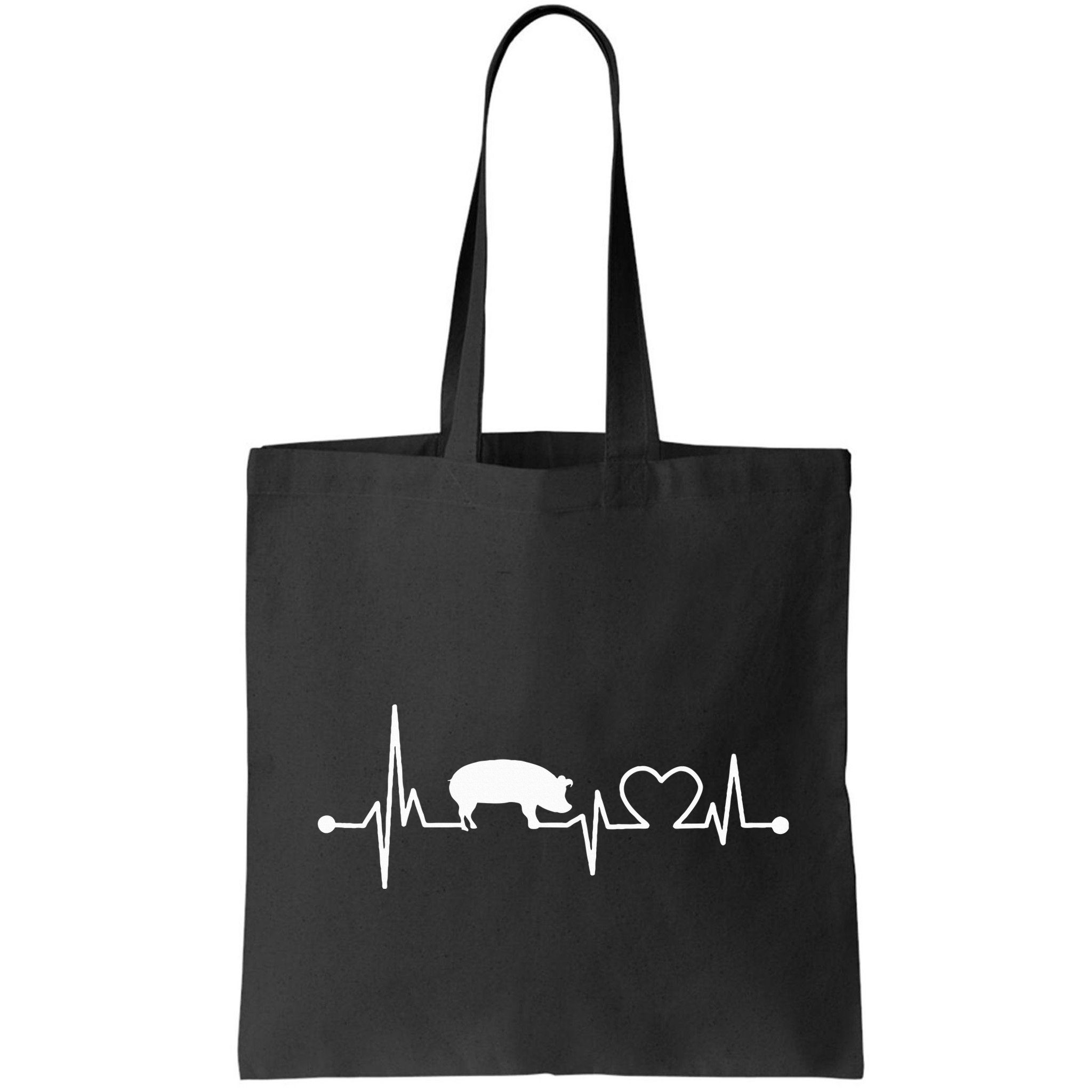 I Love My Pig Heart Valve Ekg Heartbeat Funny Gift Bag