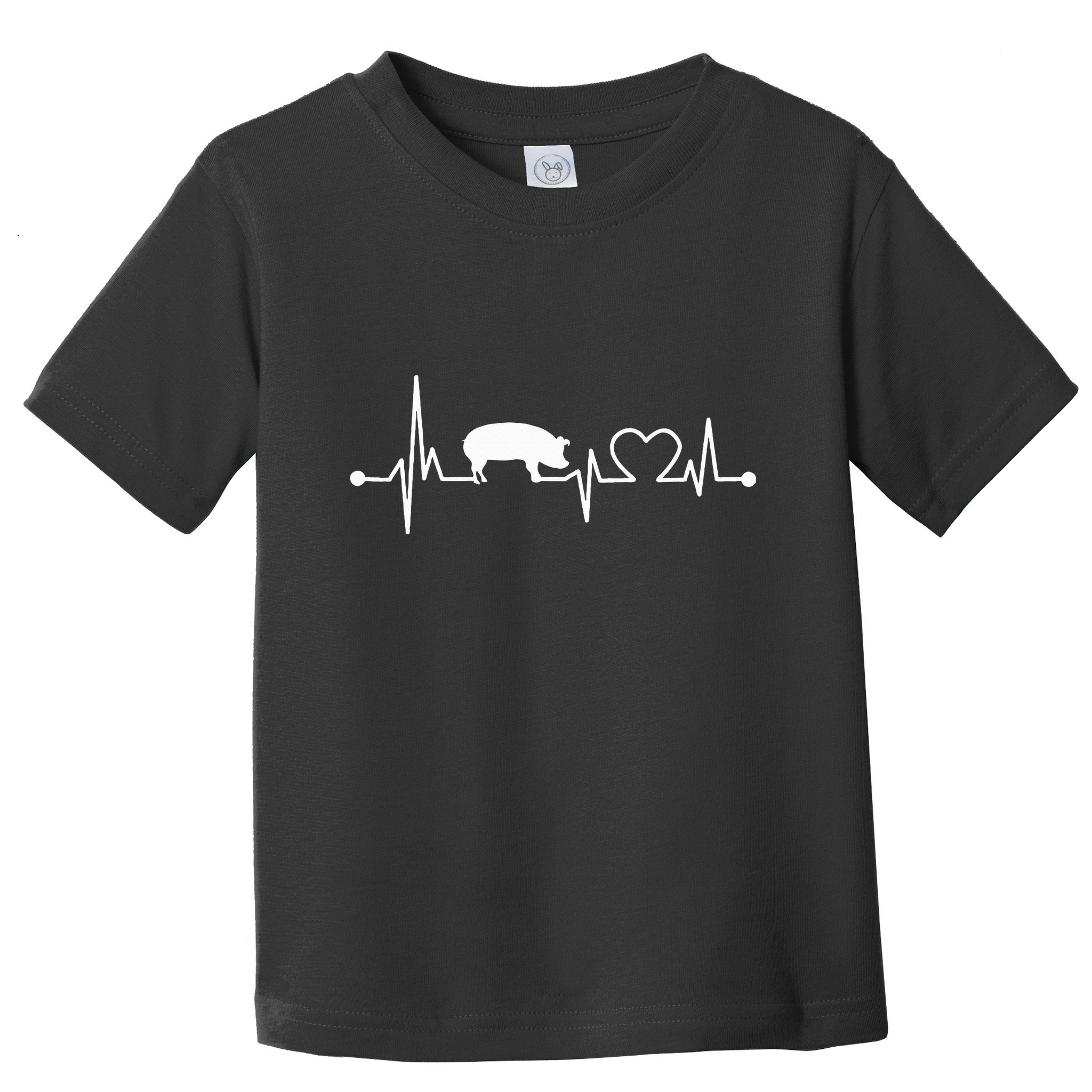 I Love My Pig Heart Valve Ekg Heartbeat Funny Gift Toddler T-Shirt