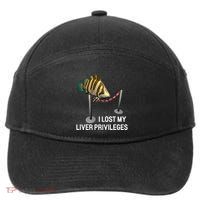 I Lost My Liver Privileges Cursed Fish Funny Fish Meme 7-Panel Snapback Hat