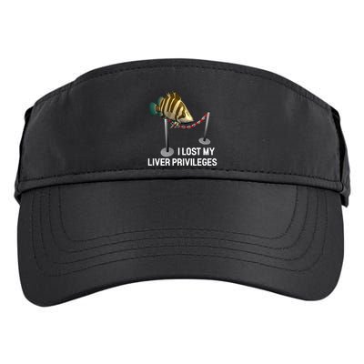 I Lost My Liver Privileges Cursed Fish Funny Fish Meme Adult Drive Performance Visor