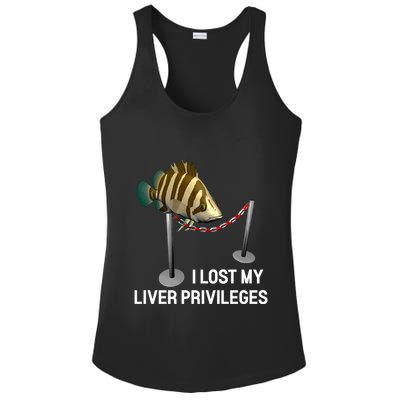 I Lost My Liver Privileges Cursed Fish Funny Fish Meme Ladies PosiCharge Competitor Racerback Tank