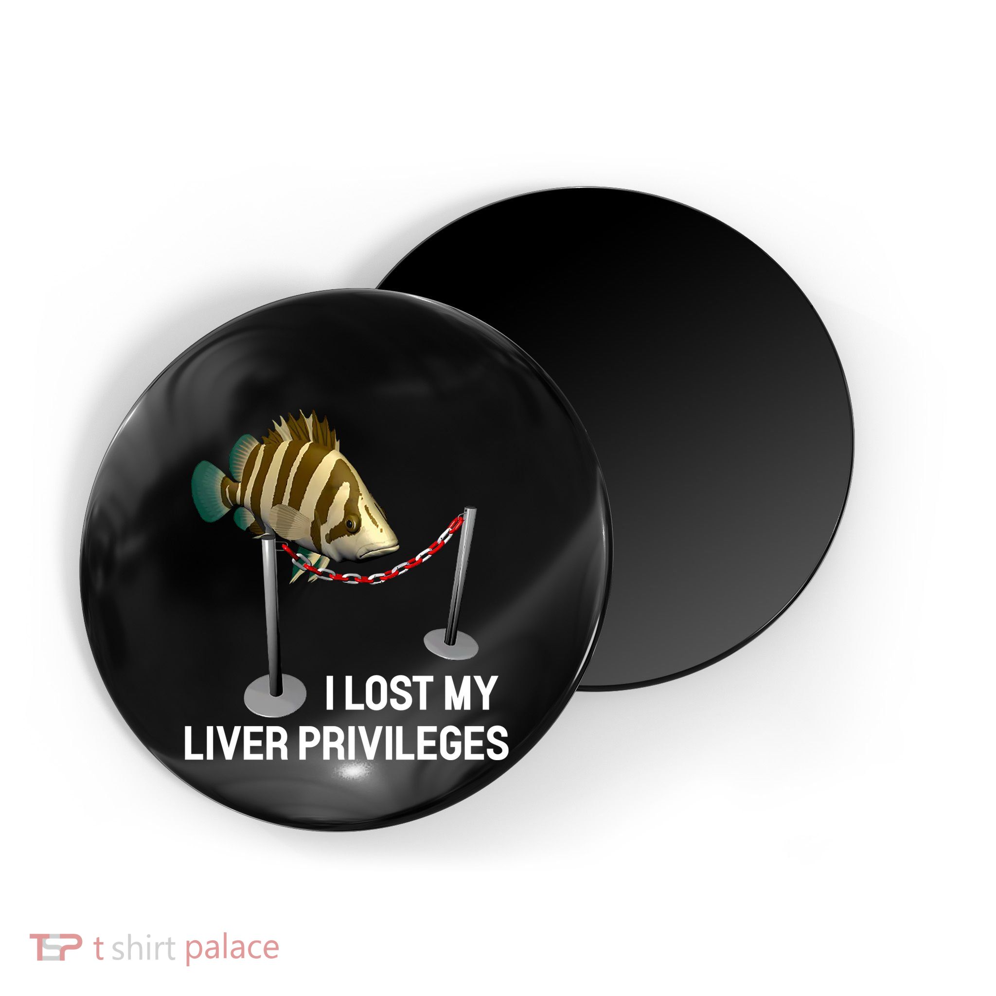 I Lost My Liver Privileges Cursed Fish Funny Fish Meme Magnet