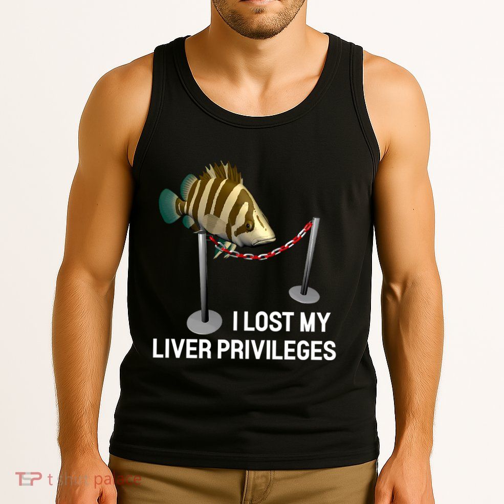 I Lost My Liver Privileges Cursed Fish Funny Fish Meme Tank Top