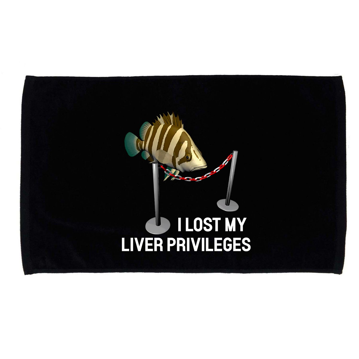 I Lost My Liver Privileges Cursed Fish Funny Fish Meme Microfiber Hand Towel
