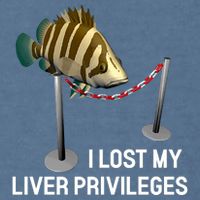 I Lost My Liver Privileges Cursed Fish Funny Fish Meme Garment-Dyed Sweatshirt