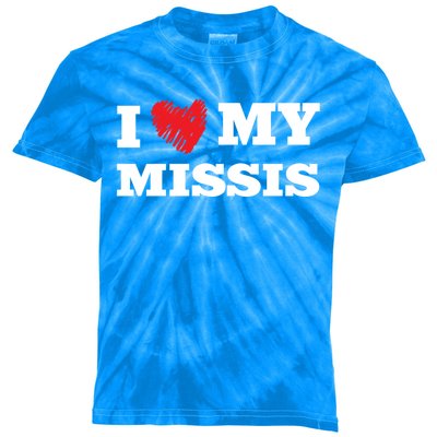 I Love My Missis Favorite Family Member Valentines Wife Gift Kids Tie-Dye T-Shirt