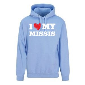 I Love My Missis Favorite Family Member Valentines Wife Gift Unisex Surf Hoodie