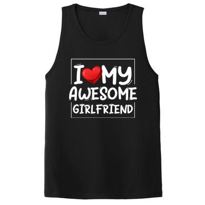 I Love My Awesome Friend Valentines Day Matching Couple Gift PosiCharge Competitor Tank