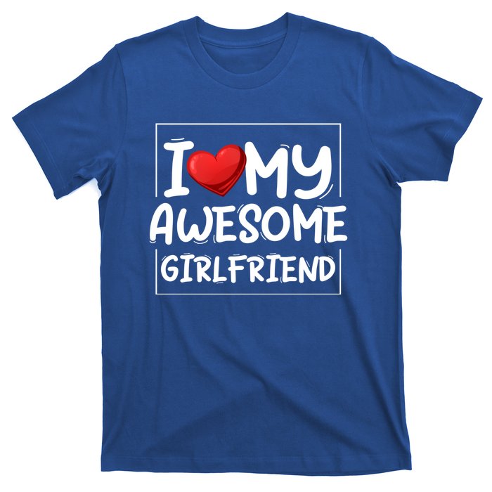 I Love My Awesome Friend Valentines Day Matching Couple Gift T-Shirt