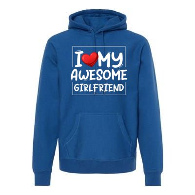 I Love My Awesome Friend Valentines Day Matching Couple Gift Premium Hoodie