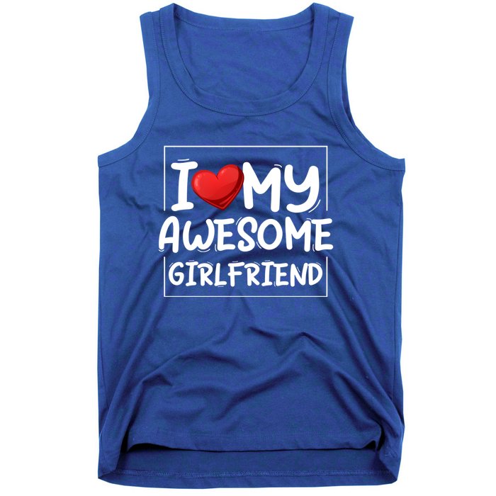 I Love My Awesome Friend Valentines Day Matching Couple Gift Tank Top