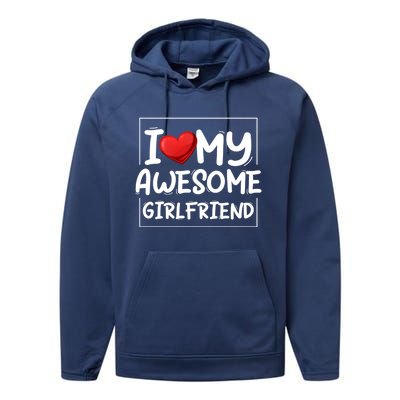 I Love My Awesome Friend Valentines Day Matching Couple Gift Performance Fleece Hoodie