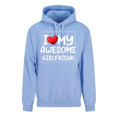 I Love My Awesome Friend Valentines Day Matching Couple Gift Unisex Surf Hoodie