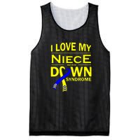 I Love My Niece With Down Syndrome Awareness Gift Family Matching Mesh Reversible Basketball Jersey Tank