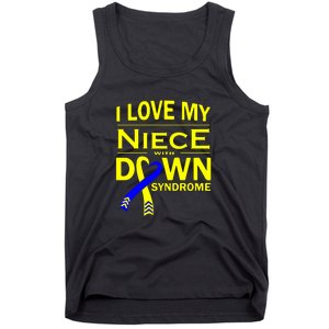 I Love My Niece With Down Syndrome Awareness Gift Family Matching Tank Top