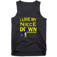 I Love My Niece With Down Syndrome Awareness Gift Family Matching Tank Top