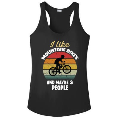 I Like Mountain Bikes And Maybe 3 People And Cool Gift Ladies PosiCharge Competitor Racerback Tank