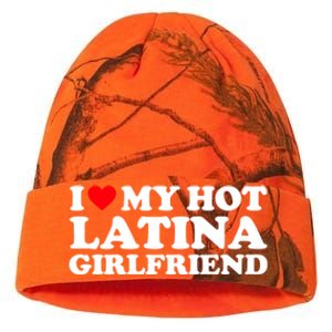 I Love My Hot Latina Girlfriend I Heart My Hot Latina GF Kati Licensed 12" Camo Beanie