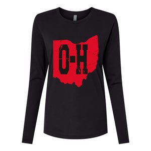 I Love My Ohio Home Script Ohio Buckeye State Womens Cotton Relaxed Long Sleeve T-Shirt