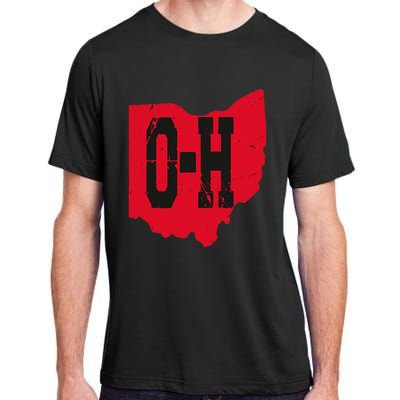 I Love My Ohio Home Script Ohio Buckeye State Adult ChromaSoft Performance T-Shirt