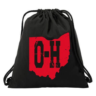 I Love My Ohio Home Script Ohio Buckeye State Drawstring Bag
