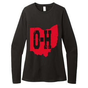 I Love My Ohio Home Script Ohio Buckeye State Womens CVC Long Sleeve Shirt