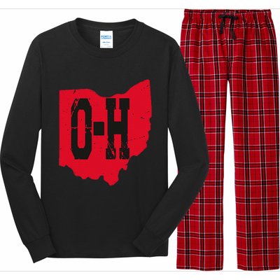 I Love My Ohio Home Script Ohio Buckeye State Long Sleeve Pajama Set