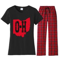 I Love My Ohio Home Script Ohio Buckeye State Women's Flannel Pajama Set