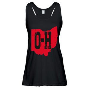 I Love My Ohio Home Script Ohio Buckeye State Ladies Essential Flowy Tank