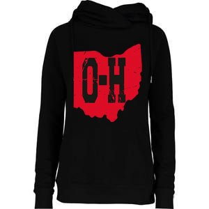 I Love My Ohio Home Script Ohio Buckeye State Womens Funnel Neck Pullover Hood