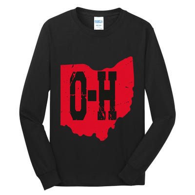 I Love My Ohio Home Script Ohio Buckeye State Tall Long Sleeve T-Shirt