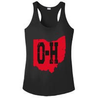 I Love My Ohio Home Script Ohio Buckeye State Ladies PosiCharge Competitor Racerback Tank