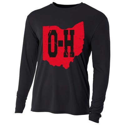 I Love My Ohio Home Script Ohio Buckeye State Cooling Performance Long Sleeve Crew