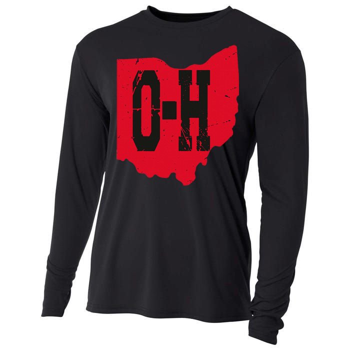 I Love My Ohio Home Script Ohio Buckeye State Cooling Performance Long Sleeve Crew