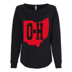 I Love My Ohio Home Script Ohio Buckeye State Womens California Wash Sweatshirt