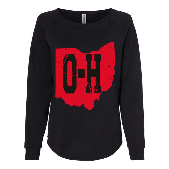 I Love My Ohio Home Script Ohio Buckeye State Womens California Wash Sweatshirt