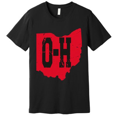 I Love My Ohio Home Script Ohio Buckeye State Premium T-Shirt