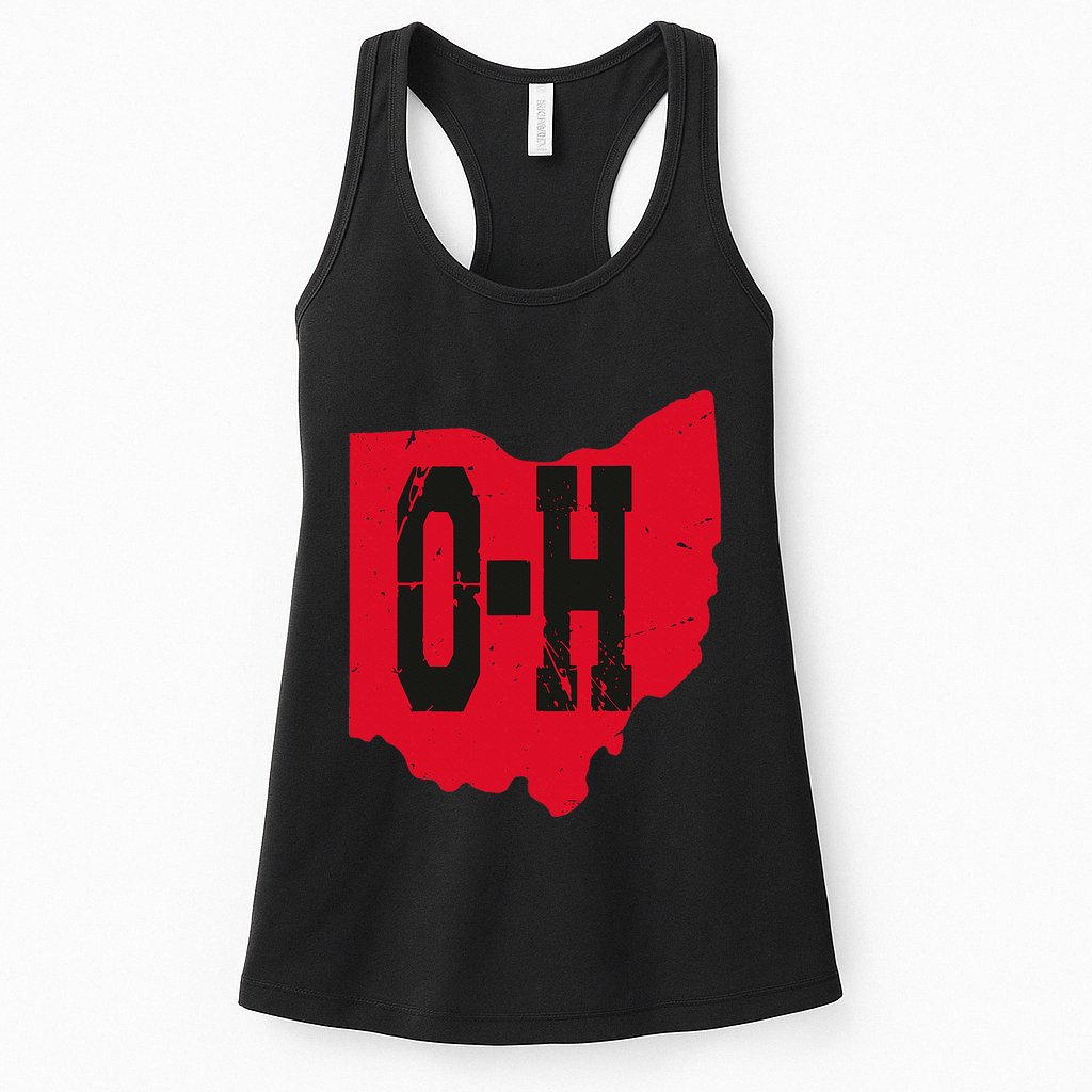 I Love My Ohio Home Script Ohio Buckeye State Womens Tank Top