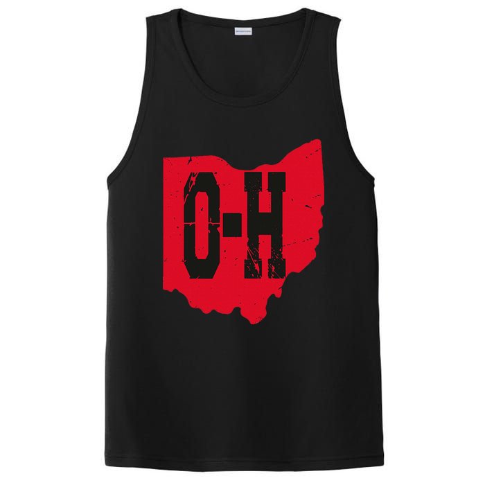 I Love My Ohio Home Script Ohio Buckeye State PosiCharge Competitor Tank