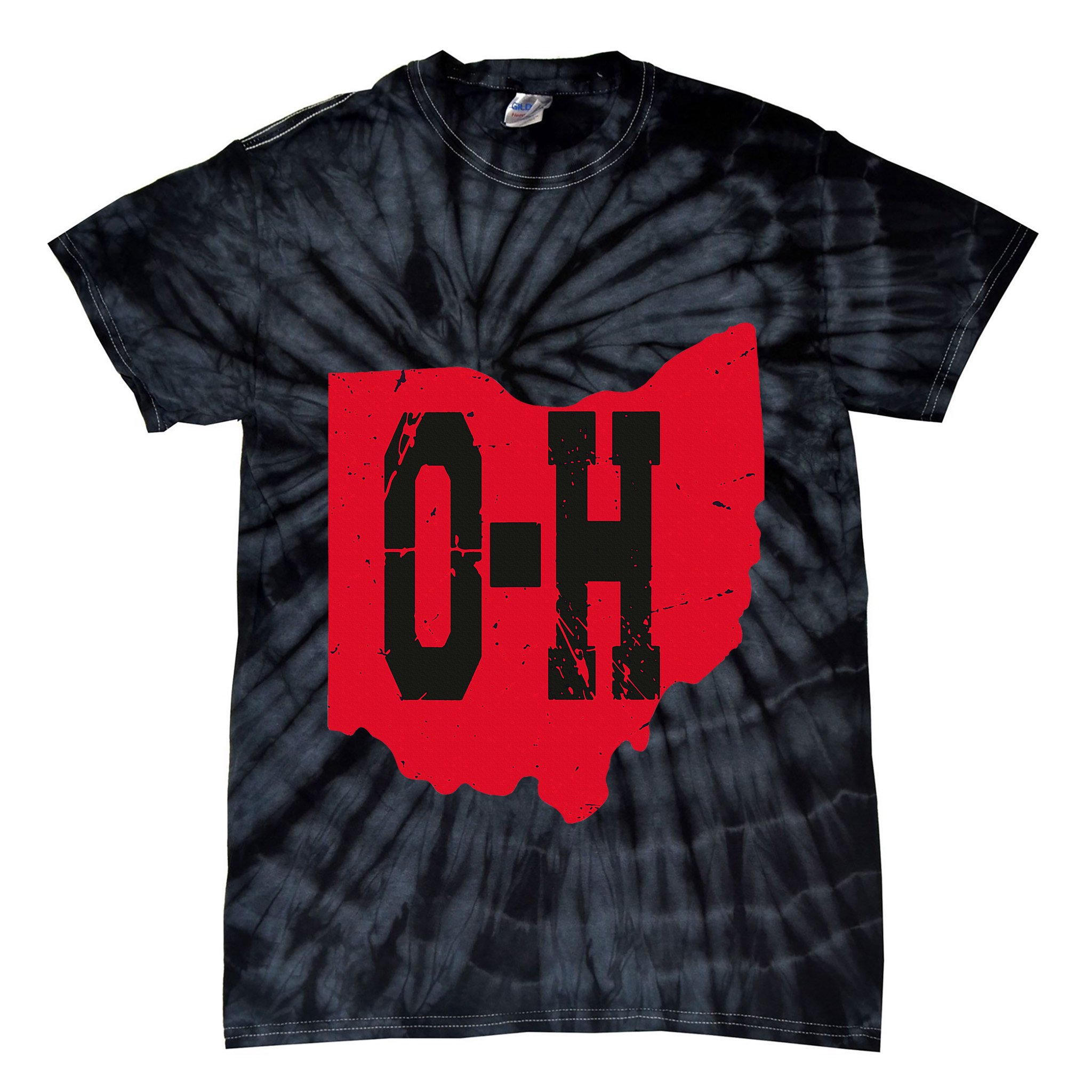 I Love My Ohio Home Script Ohio Buckeye State Tie-Dye T-Shirt