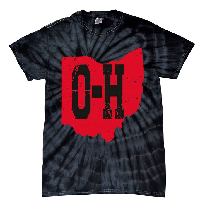 I Love My Ohio Home Script Ohio Buckeye State Tie-Dye T-Shirt