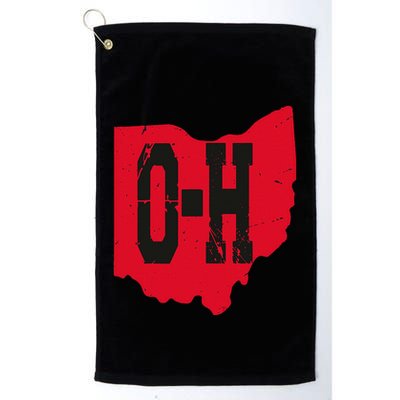 I Love My Ohio Home Script Ohio Buckeye State Golf Towel