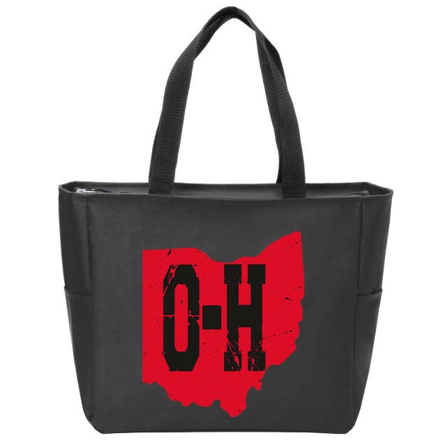 I Love My Ohio Home Script Ohio Buckeye State Zip Tote Bag